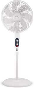 Pigeon Electric Fan Controller Fantastic Pedestal Fan For Home and Office | High Speed Airflow | 7 Blades | 3 Speed Modes | White 