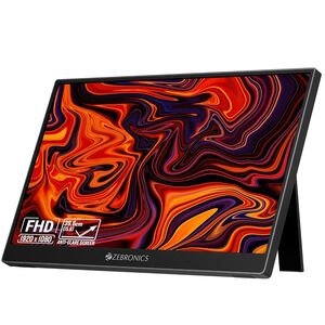Zebronics 15.6” Portable Monitor, FHD 1080p, 60° Adjustable Stand (Pixigo A16S)