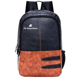 20L Small Faux Leather Water Resistant Anti Theft Laptop Backpack for 16 Inch Laptop/Backpack for Men/Women (Navy