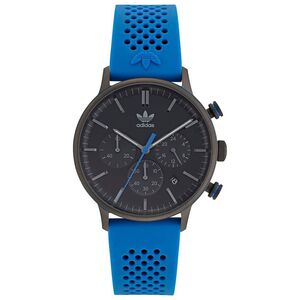 adidas Men Silicone Originals Analog Black Dial Watch-Aosy22015, Band Color-Blue