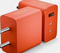APTIVOS 65 W GaN 3.1 A Wall Charger for Mobile (65Watt USB Type C & Type A Charger Nothing All Phones / iPads / Tabs - Orange)