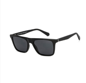 Vincent Chase by Lenskart Unisex Grey Lens & Black Sunglasses with Polarised and UV Protected Lens