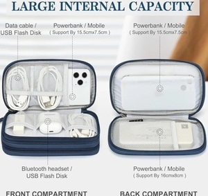 elfora Big Cable Organizer Bag  Blue