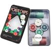 Zepto - Toyshine Casino Style 100 Pcs Poker Chips Set in a Tin Case with 1 Dealer Button