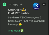 Bajaj - Flat rs 25 send Rs 2000 for 2 times