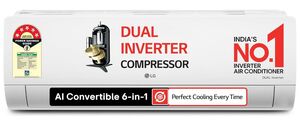 LG 1.5 Ton 5 Star DUAL Inverter Split AC (AI Convertible 6-in-1, VIRAAT Mode, White)