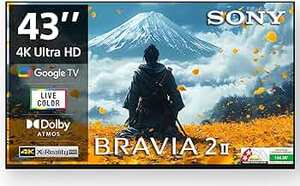 Sony 108 cm (43 inches) BRAVIA 2M2 Series 4K Ultra HD Smart LED Google TV K-43S22BM2 