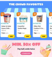 Amazon Now | Iceceam Min 50% Off | Pay Half Smile Twice 