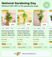 Blinkit | National Gardening Day Minimum 50% Off on the Gardening Range