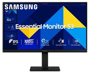 Samsung 24" (60.5 cm) S3 Flat Monitor|Super Slim Borderless Design|IPS Panel Black