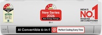 LG 2026 Model 1.5 ton 3 Star Split Smart Inverter Faster Cooling and Energy Saving, AI Convertible 6-in-1 Cooling.