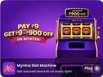 Magicpin: New Game Pay ₹9 get assured 25 extra off on Myntra Voucher chance to win extra upto 900 off