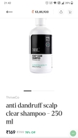 *anti dandruff scalp clear shampoo - 250 ml* from *ThriveCo*.
