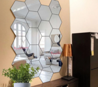 50 cm 20 Hexagon Silver Self Adhesive Sticker (Pack of 20)
