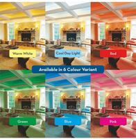 Crompton 5 Meter LED Strip Light | Red Color, 300 LEDs Flexible Roll | Decorative & Energy Saving Accent Lighting | Plastic Build | Without Driver | Pack of 8