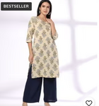 AVAASA MIX N' MATCH Women Floral Print Straight Kurta