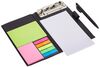 Amazon Brand - Solimo Notepad/Memo Book with Sticky Notes & Clip Holder with Pen for Gifting, Pack of 2