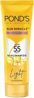 POND'S Serum boost sunscreen For All skin types prevent and fade dark patches with the power of SPF 55 and NIACINAMIDE-C Serum 100g
