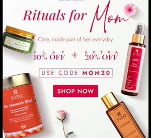  Jivisa Mother’s Day Sale – Flat 10% + Extra 20% OFF | Skincare, Candles & Gift Sets
