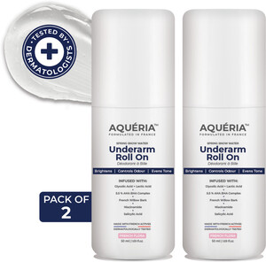 Aqueria Multi Active Underarm Roll On  (100 ml, Pack of 2)