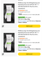 PROWL by Tiger Shroff Brightening and Hydrating Sunscreen for Oily, Dry, Acne Prone Skin for Men Protection | 50ml