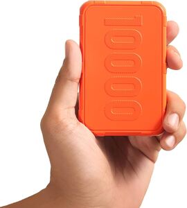 Ambrane 10000mAh Power Bank, Rugged & Slim, 22.5W Fast Charging,