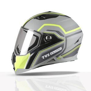 TVS Racing Anti Matter Full Face Helmet for Bike & Motorcycle Riders-DOT & ISI Certified-Lightweight ABS Shell, UV Resistant-Ventilated Comfort Liner, Quick-Release Visor & Chin Strap