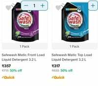 JioMart : Safewash Matic Top Load Liquid Detergent 3.2 L
