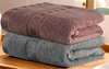Kuber Industries Pack of 2 Cotton Hand/Face Towels - Grey & Brown