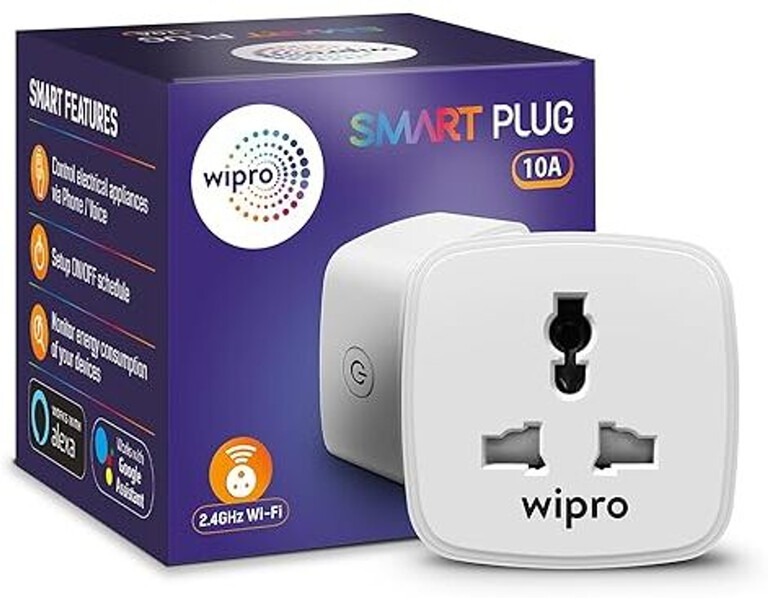 60% off on - Wipro 10A WiFi, Suitable for Small appliances, with Voice & App Control Smart Plug (White) - Rs. 791