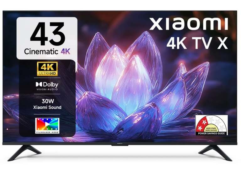 51% off on - Xiaomi X Series 108 cm (43 inch) Ultra HD (4K) LED Smart Google TV with Dolby Vision | HDR 10 - Rs. 18749