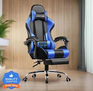 GTPLAYER Leatherette Office Adjustable Arm Chair