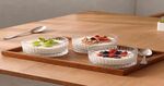 swiggy Instamart Cello Rio Glass Round Nut Bowl Set (3 Pieces, 240ml, Stylish and Durable Serving Bowls)
