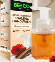 Beco Moisturising Foaming Handwash-Mahogany Teakwood | 250 ml | 8-hr moisture lock | Natural, Paraben free, Chemical Free | Kills 99.99% germs, Safe for all Skin types