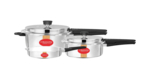 Butterfly SS (Stainless Steel) Cordial Plus Pressure Cooker Combo(2,3,5L, Outer Lid, Induction Compatible) on Instamart: