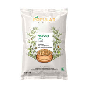 Zepto : Popular Essentials Masoor Dal Split | Un-Polished 500 g