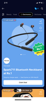         TECSOX Spark711 Bluetooth Neckband
