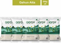 Goshudh Chakki Atta / Wheat Flour 500gm Each (Pack of 5) 2500g (2500 g, Pack of 5)
