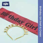 Zepto | Let's Vybe | Birthday Girl | Bride to Be | Sash and Crown | 