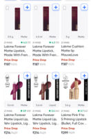 Instamart | PRICE DROP | Search Lakme | Lakme Forever Matte Lipstick, Made With French Rose Oil Extracts, Burgundy Bloom