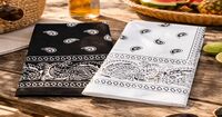 Instamart | Search Royal Mart Black |  White Unisex Bandana - 2 piece (Cotton, Paisley) | PRICE DROP 