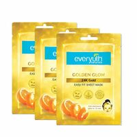 Everyuth Naturals Golden Glow 24K Gold Sheet Mask Pack of 3


