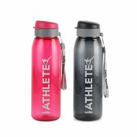 CELLO Athlete Water Bottles Set of 2 Pcs For Daily Use, 800 ml Each Multicolor | Stylish & Unbreakable BPA-Free Leakproof Freezer & Fridge Safe Flip Top Lid Water Bottle For School, Office & Travel