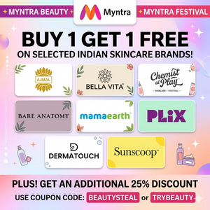 BOGO on Ajmal, Bella Vita, Chemist at Play, Bare Anatomy, Mamaearth, Plix, Dermatouch, Sunscoop + Additional 25% Coupon Discount 