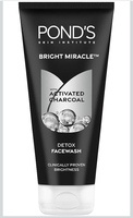 POND'S Pure Detox Face Wash 200 g|| Daily Exfoliating & Brightening Cleanser|| Deep Cleans Oily Skin - With Activated Charcoal for Fresh|| Glowing Skin