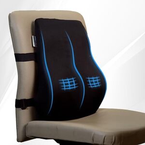 Memory Foam Lumbar Support Pillow | Ergonomic Back Cushion for Office Chair & Car