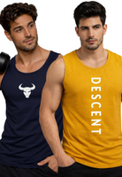 Bazaar: Men's Gym Vest Combo (Pack of 2)