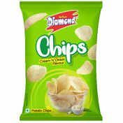 Yellow Diamond Cream N Onion Chips | Savoury & Crunchy