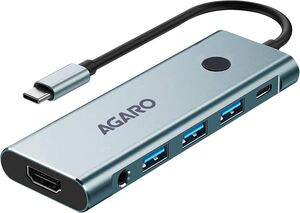 AGARO 9-in-1 Type-C Multiport Hub, 4K60Hz HDMI, 100W PD Fast Charging