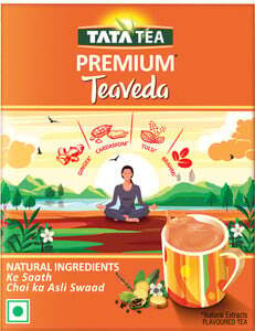 Tata  Tea Premium Teaveda Tulsi, Cardamom, Ginger Black Tea Box (250 g)